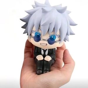 Stylish Blue and Black Action Figure